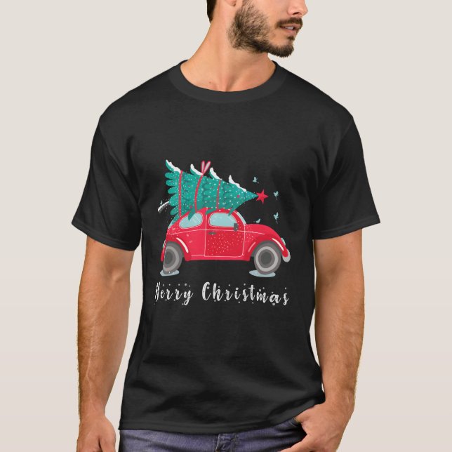 Bilen Lastbil jul 2020 Fir Träd på Julafton Vaca T Shirt (Framsida)