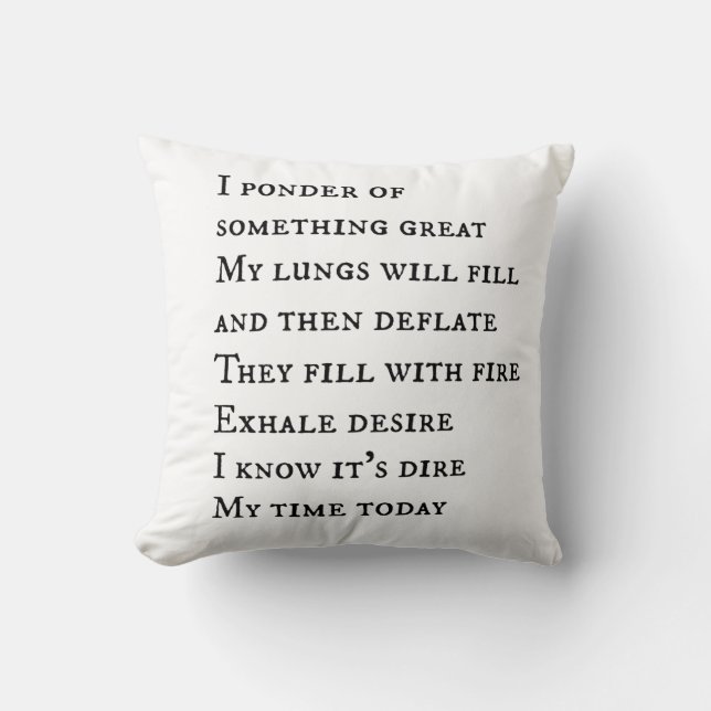 Bilen radiosände lyrisk dikt kudder för tonåringar kudde (Framsida)