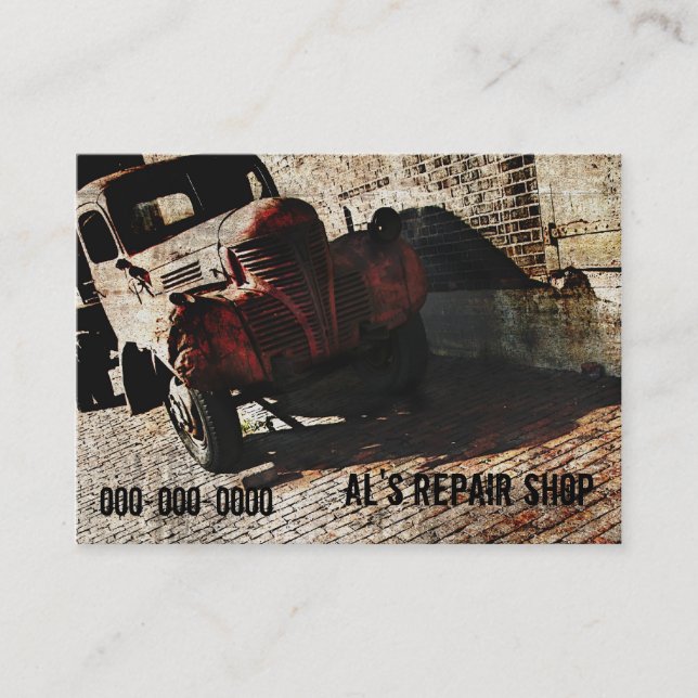 bilen reparerar shoppar visitkortmallen visitkort (Framsida)