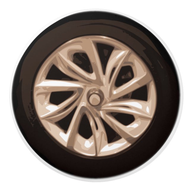 Bilen rullar 2D grafiskt Knopp (Framsidan)