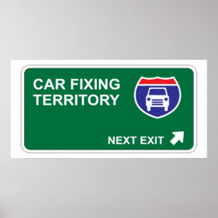 Bilen som därefter fixar, går ut poster