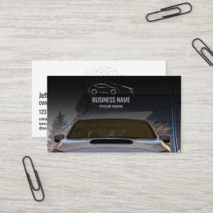 Bilen Tvättar detaljinformation om Städning Fordon Visitkort