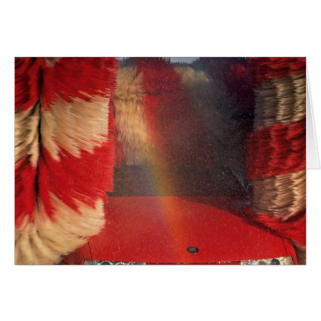 Bilen tvättar hälsningskort (Framsidan Horizontal)