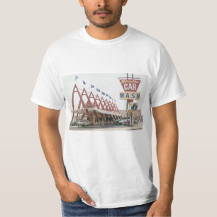 Bilen tvättar tee shirt