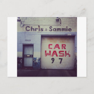Bilen tvättar vykort