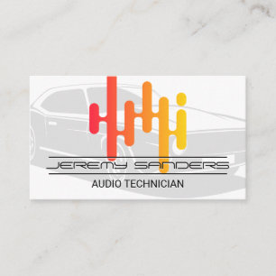 Bilens Audio Utjämnare Logotyp Visitkort