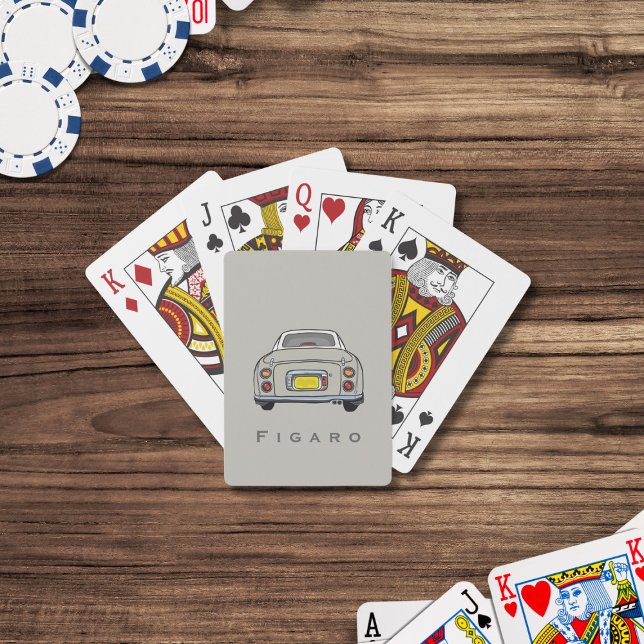 Bilens Namn Topaz Mist Figaro-uppspelningskort Spelkort (Fun figgy playing cards with space for your name (or your car's))