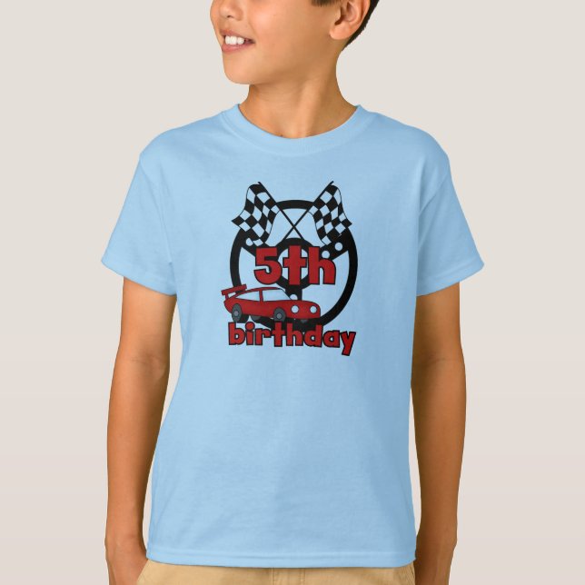 Bilens Tävla 5:e födelsedag Tshirts and Gifts (Framsida)