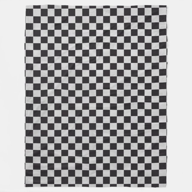 Bilens Tävla / Chess Mönster + din backgr. & idéer Fleecefilt (Framsidan)