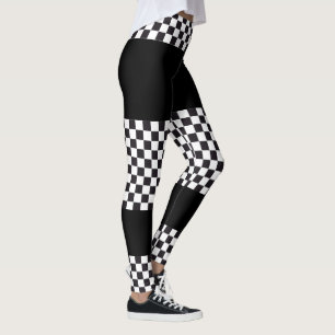 Bilens Tävla / Chess Mönster + din backgr. & idéer Leggings