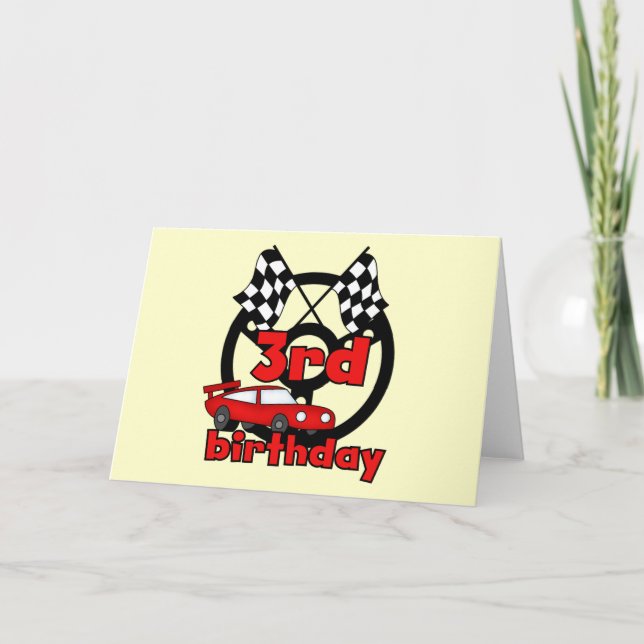 Bilens Tävla Tshirts och presenter för tredje föde Kort (Framsida)