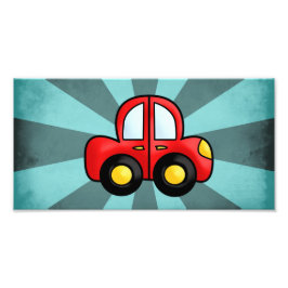 Bilens Tecknad Fototryck