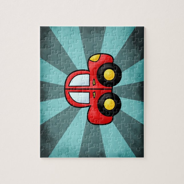 Bilens tecknad pussel (Vertikal)