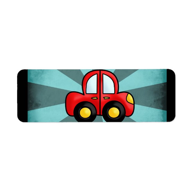 Bilens tecknad returadress etikett (Framsidan)