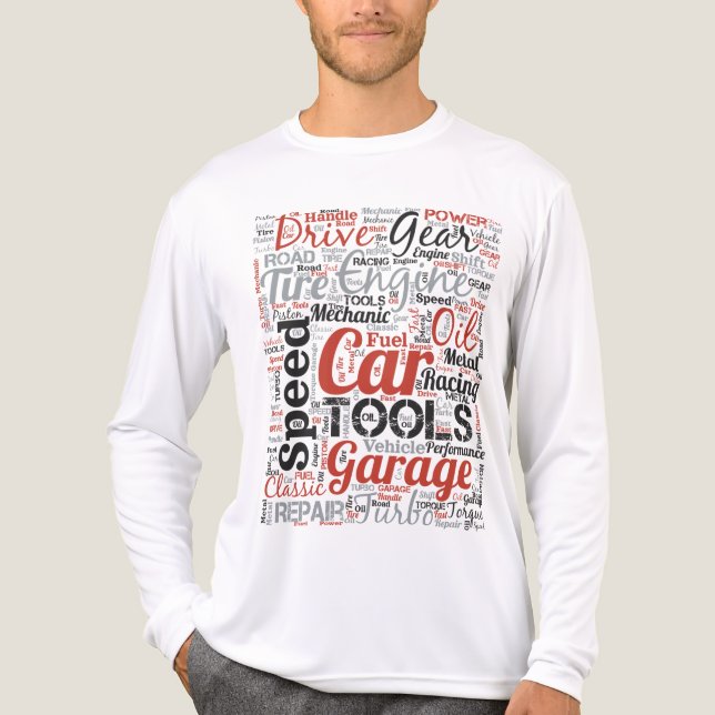 Bilentusiast Ordmoln T Shirt (Framsida)