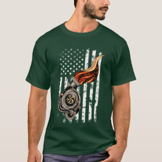 Bilentusiast Racing Drifting stressad usa rolig T Shirt