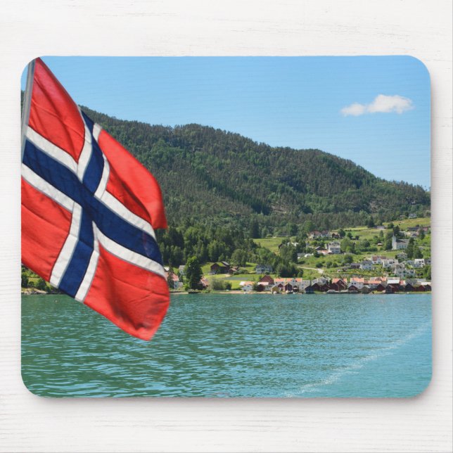 Bilfärja i norgemousepad musmatta (Framsidan)