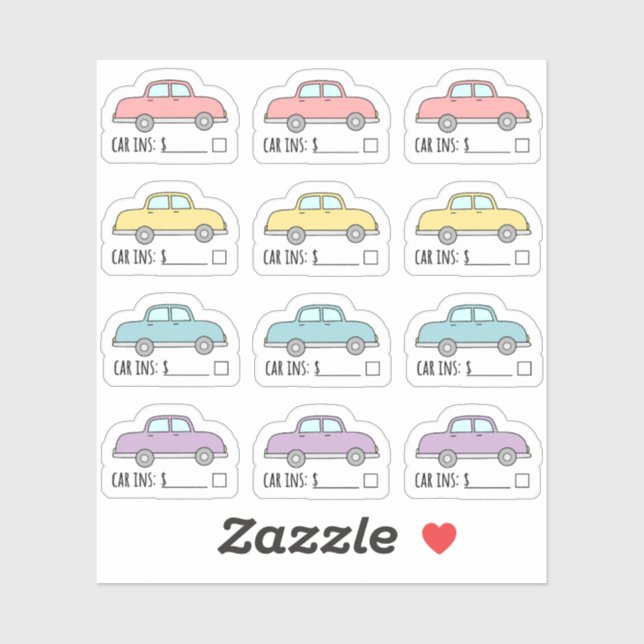 Bilförsäkring Faktura Påminnelse Etiketter Budget  (Ark)