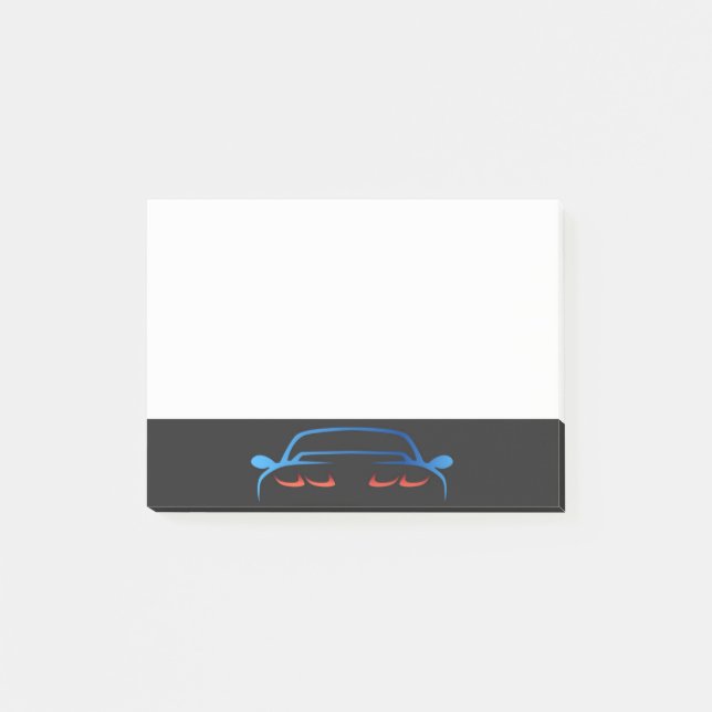 Bilförsäljare av bilsportbilar post-it block (Framsida)
