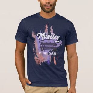 Bilgrafik för coola grunge-muskelskjorta t shirt