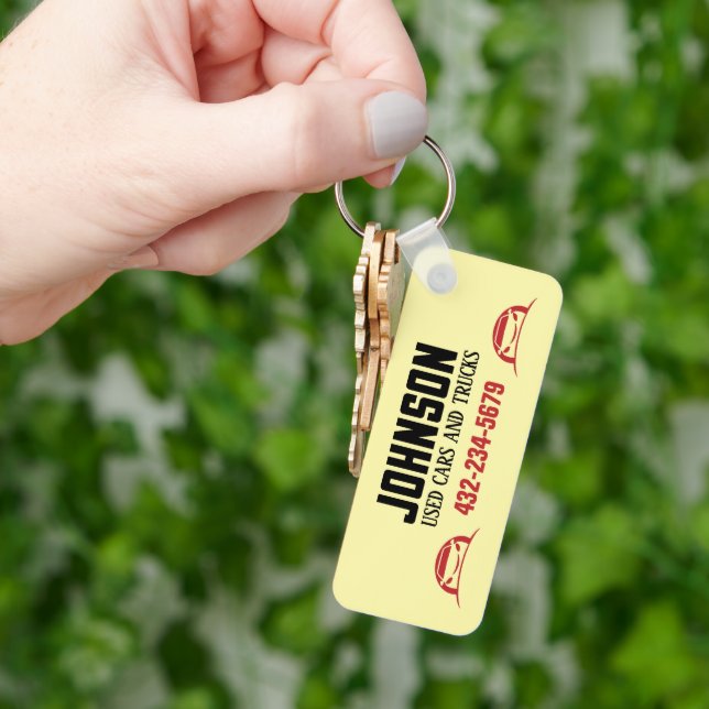 Bilhandlare eller begagnad bildel nyckelring (Hand)