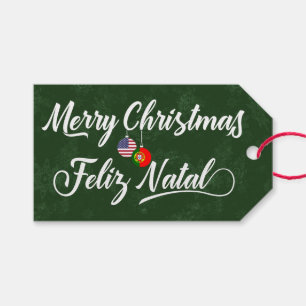 Bilingual American Helgdag Gift Märkres Presentetikett