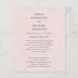 BILINGUAL Budget Boda för spanska Bröllopsinbjudni Flygblad