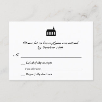 Bilingual Classic Chapel Bröllop OSA Kort