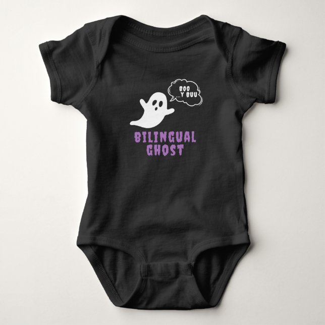Bilingual Ghost Boo Buu T Shirt (Framsida)