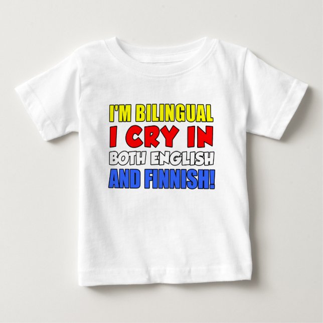Bilingual Gråt på finska T-shirt (Framsida)