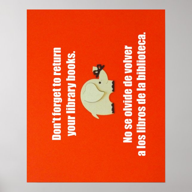 Bilingual message-påminnelse om att återvända till poster (Framsidan)