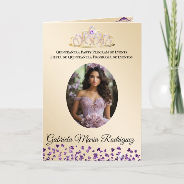 Bilingual Quinceañera Order Program (Framsida)