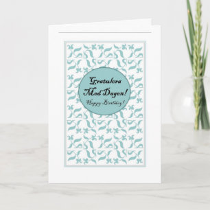 Bilingual Swedish & English Birday Card Kort