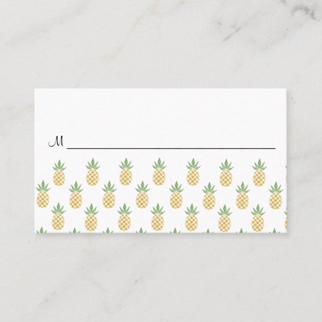 Bilingual Tropical Place Card (100) Placeringskort (Framsida)