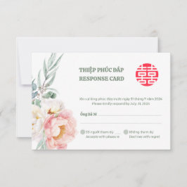 Bilingual Vietnam Peony Sång Hy Bröllop OSA