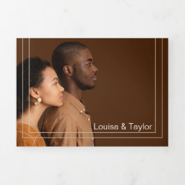 Bilingual Wedding-inbjudan - allt i ett