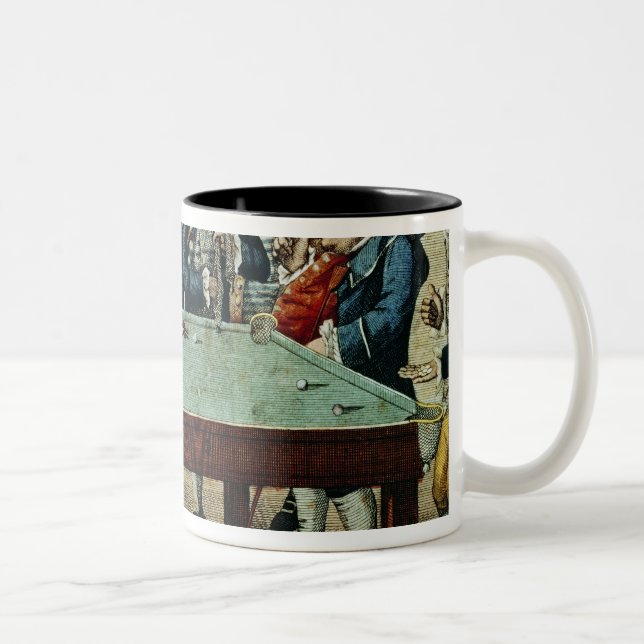 Biljard, 18th århundradeetsning vid R.Sayer Två-Tonad Mugg (Höger)