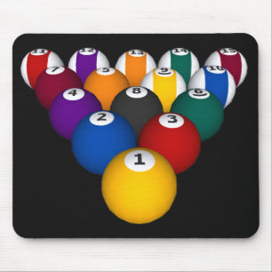 Biljard/bassängbollar - beställnings- Mousepad Musmatta