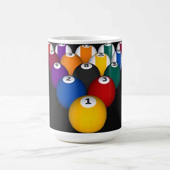 Biljard/bassängbollar: Beställnings- mugg (Center)