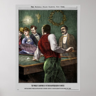 Biljard för polisGazetteaffisch Poster