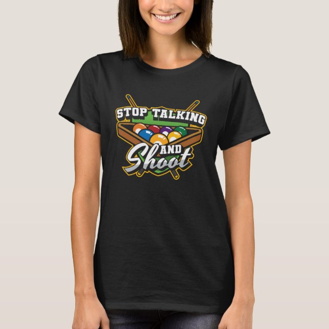 Biljard för Snooker 8 boll pool spelare T Shirt (Framsida)