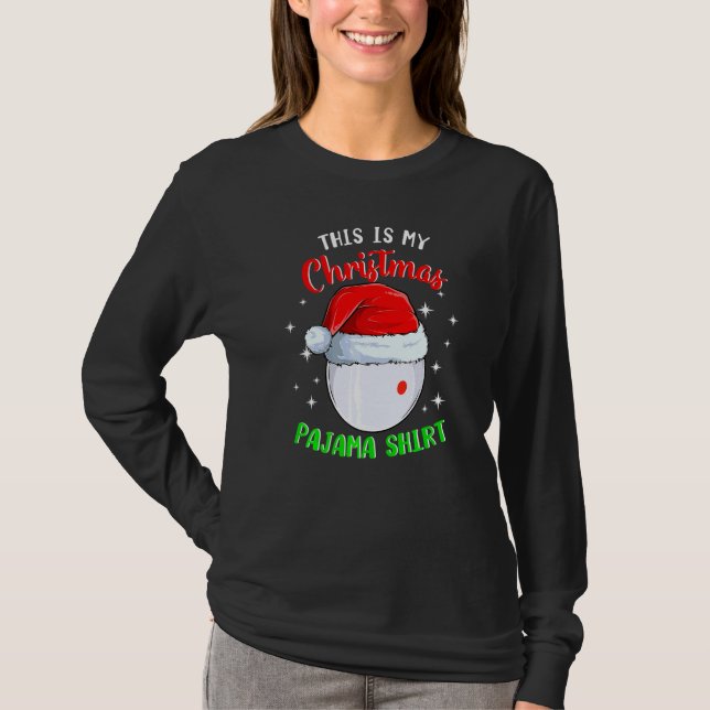 Biljard Köball Detta Är Min Jul Pyjamas   T Shirt (Framsida)
