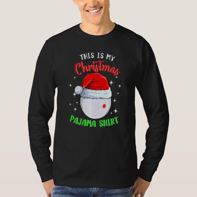 Biljard Köball Detta Är Min Jul Pyjamas   T Shirt (Framsida)