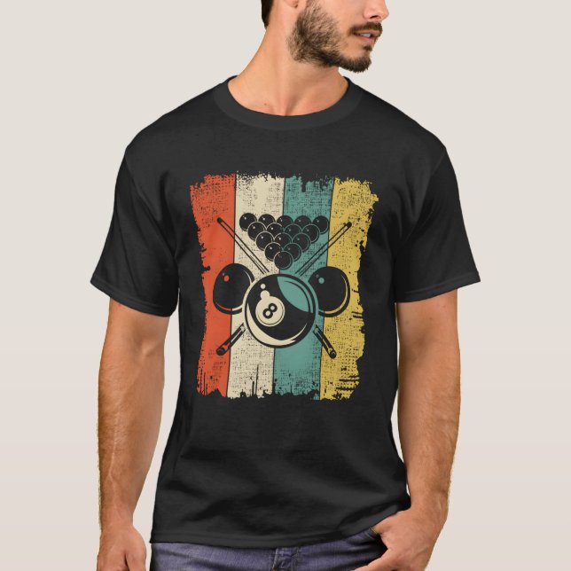 Biljard Pool Biljard Lag T Shirt (Framsida)