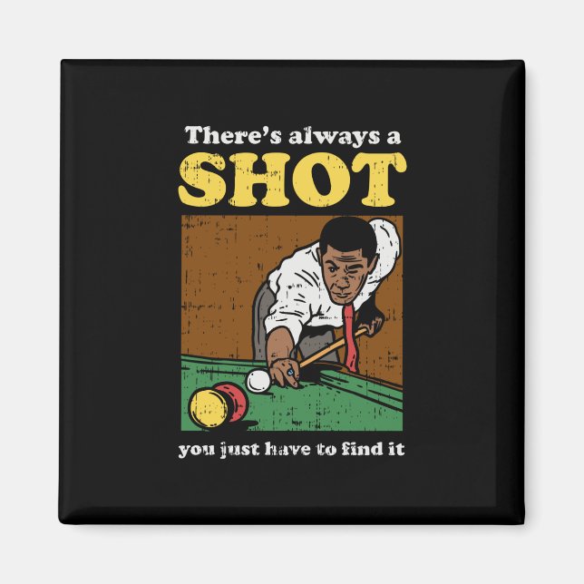 Biljard Snooker Retro Magnet (Framsidan)