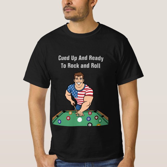 Biljard Tematisk Lagtrojor T Shirt (Framsida)