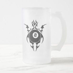 biljard. tribal. frostat ölglas