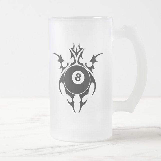 biljard. tribal. frostat ölglas (Höger)