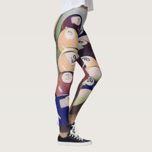 Biljardbassängen klumpa ihop sig lekdamasker leggings