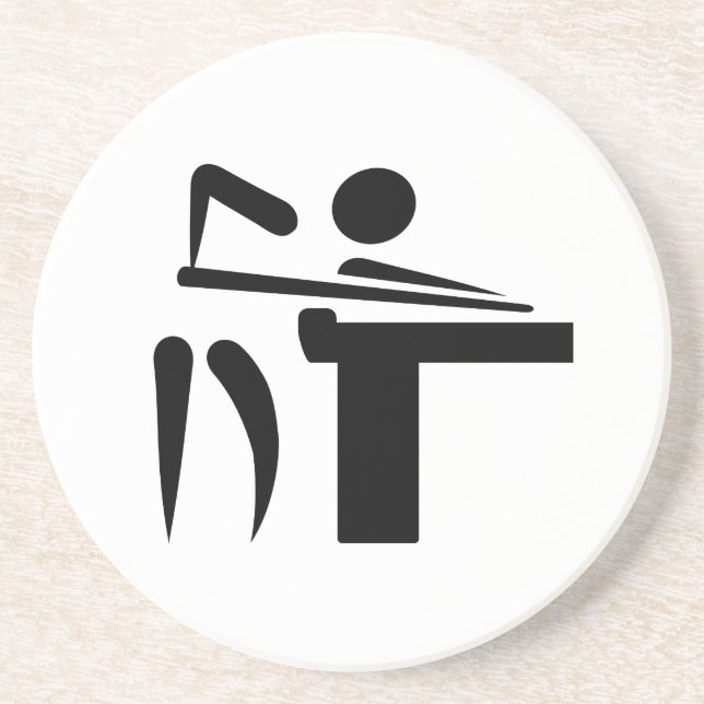 Biljardbassängspelare Underlägg (Framsidan)